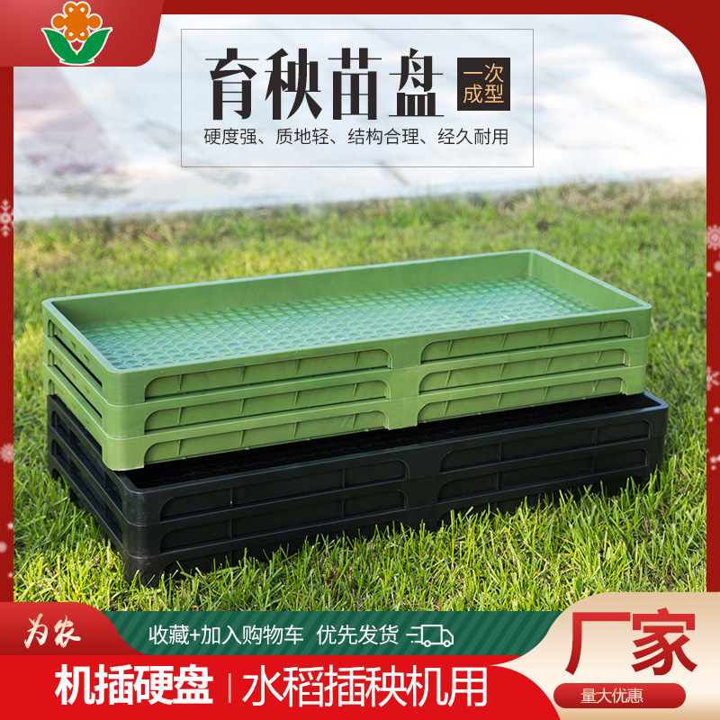 厂家直供加厚9寸机插硬盘秧盘水稻育秧盘育苗盘插秧机秧盘