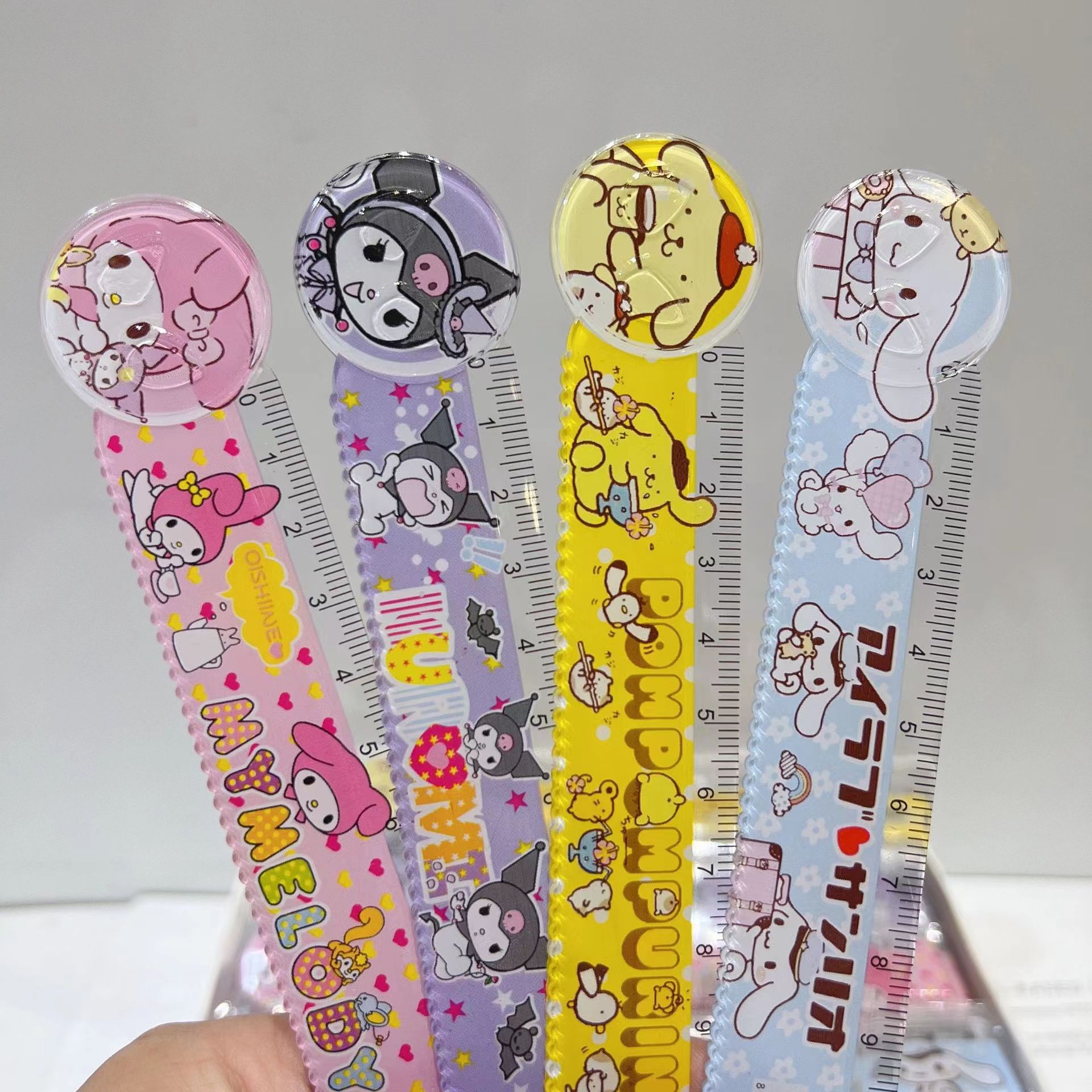cartoon animation ruler cute rabbit elementary school student 15cm ruler creative wave ruler girl heart measurement stationery ruler
