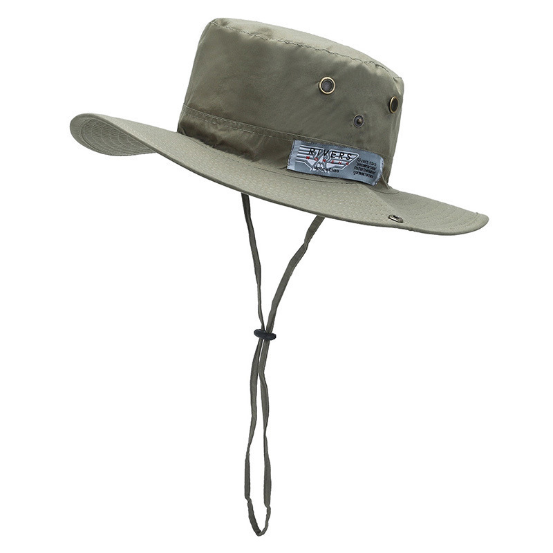 2024 Spring and Summer New Men's Outdoor Travel Bucket Hat Solid Color Breathable Foldable Sun Protection Sunshade Ladies Bucket Hat