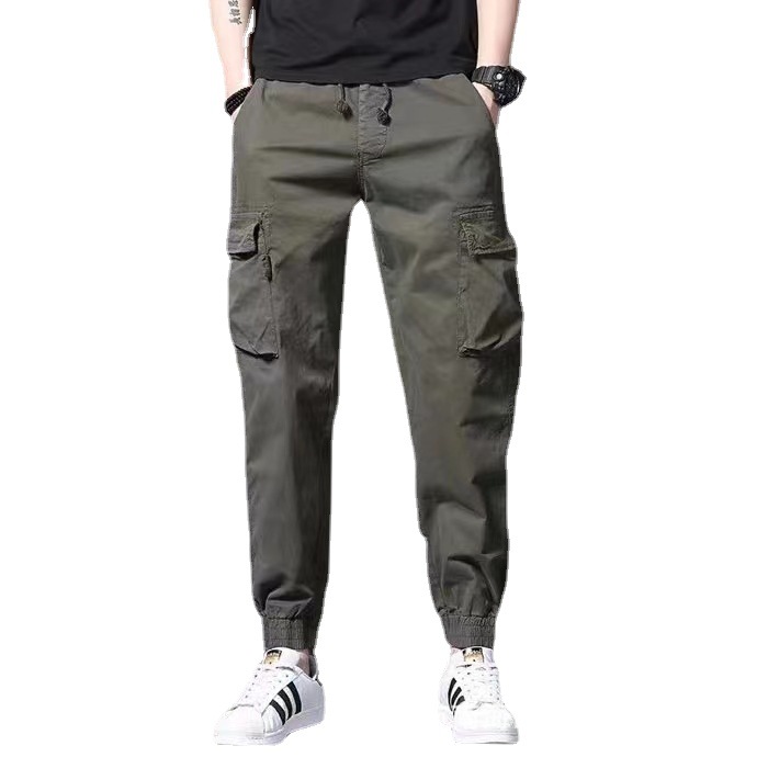 New Fashion All-Matching Workwear Men Trousers Casual Small Straight-Leg Pants Summer Cross-Border Outdoor Work Casual Pants