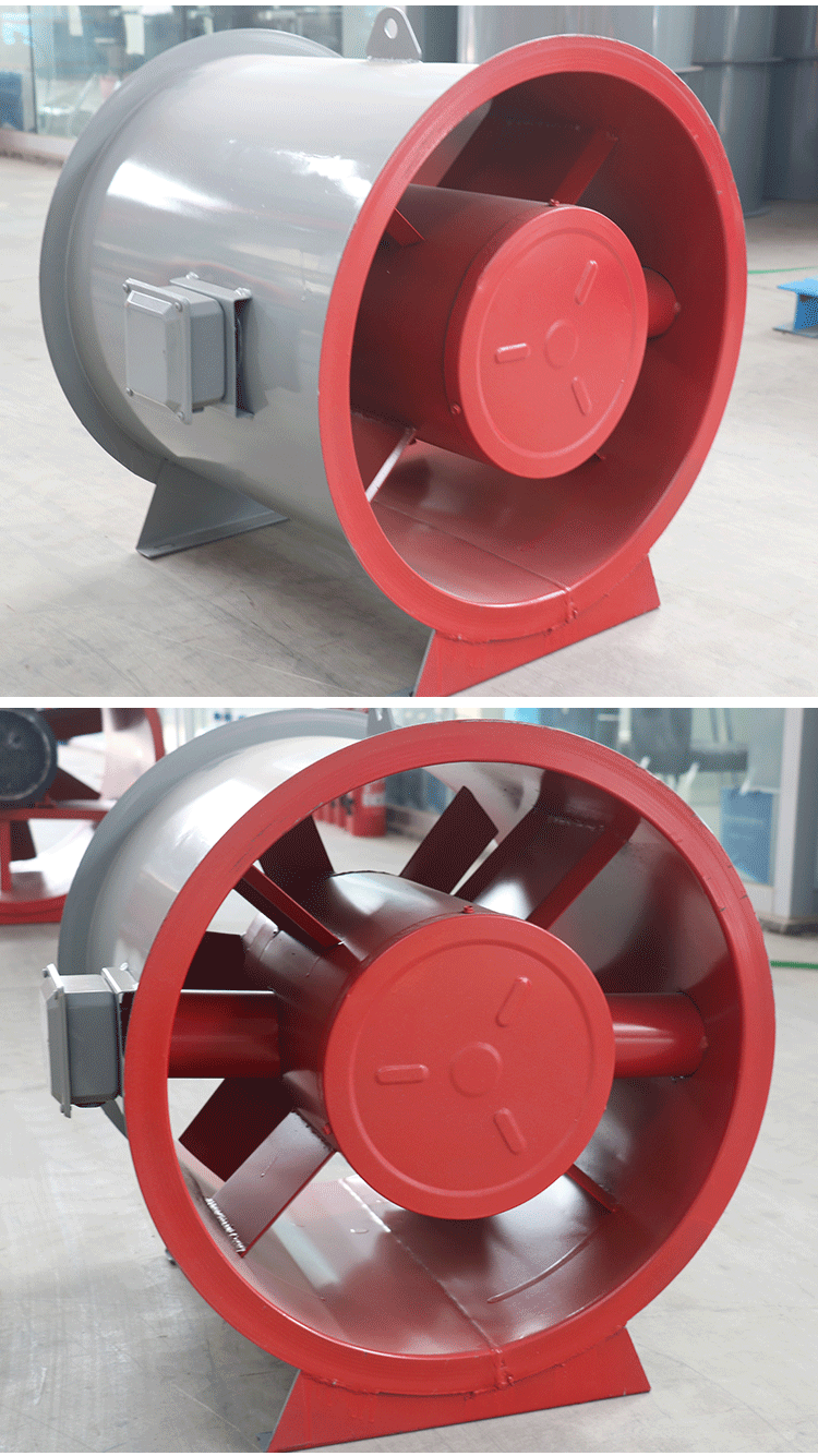 定制htf消防排烟风机 消防管道排风机宾馆低噪音高温工业通风设备
