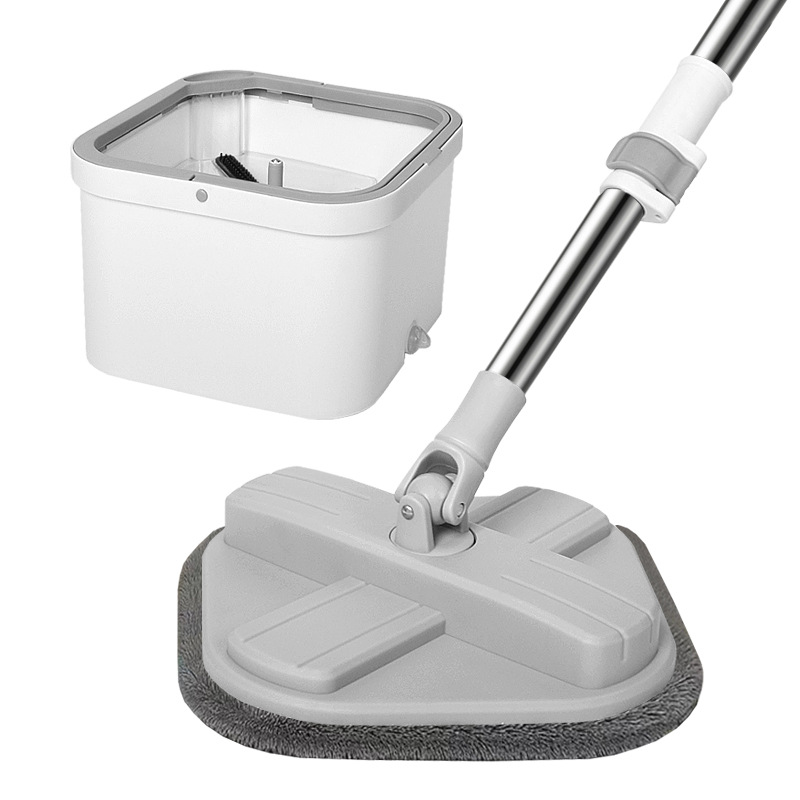 Clean Dirt Separation Mop Water Spray Cleaning Hand Wash-Free Rotating Mop Bucket Square Home Mop Flat Plate Mop Set