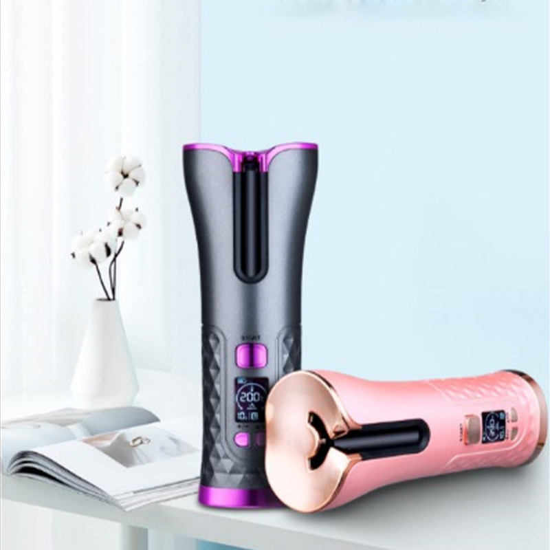 Full-Automatic Ceramic Mini Wireless Electric Hair Curler Anion Does Not Hurt Hair USB Charging Travel Intelligence Hair Curler