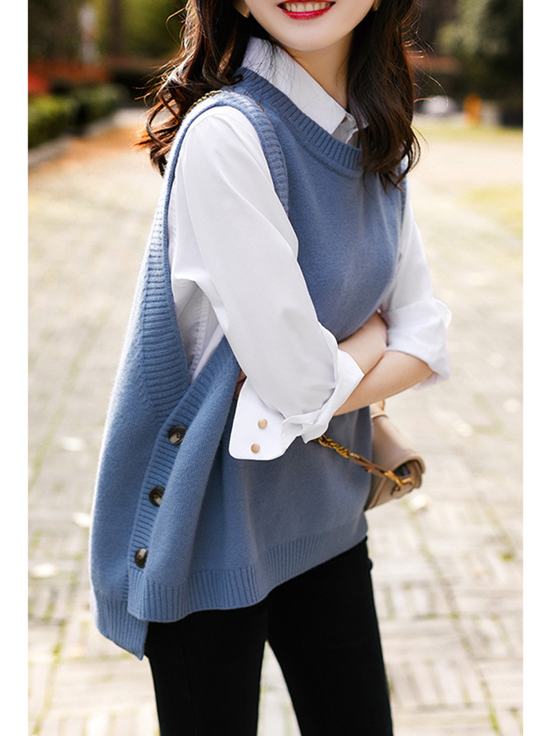 马甲背心毛衣外套女秋装2021年新款女春秋薄款时尚气质针织衫上衣