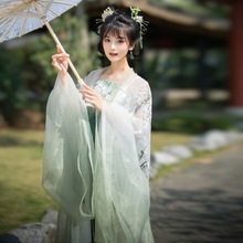 夏季汉服女原创新款重工刺绣大袖衫诃子裙套装国风新中式汉服女