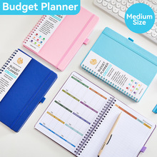 亚马逊跨境PU封面线圈预算本BUDGET财务规划计划本记账线圈笔记本
