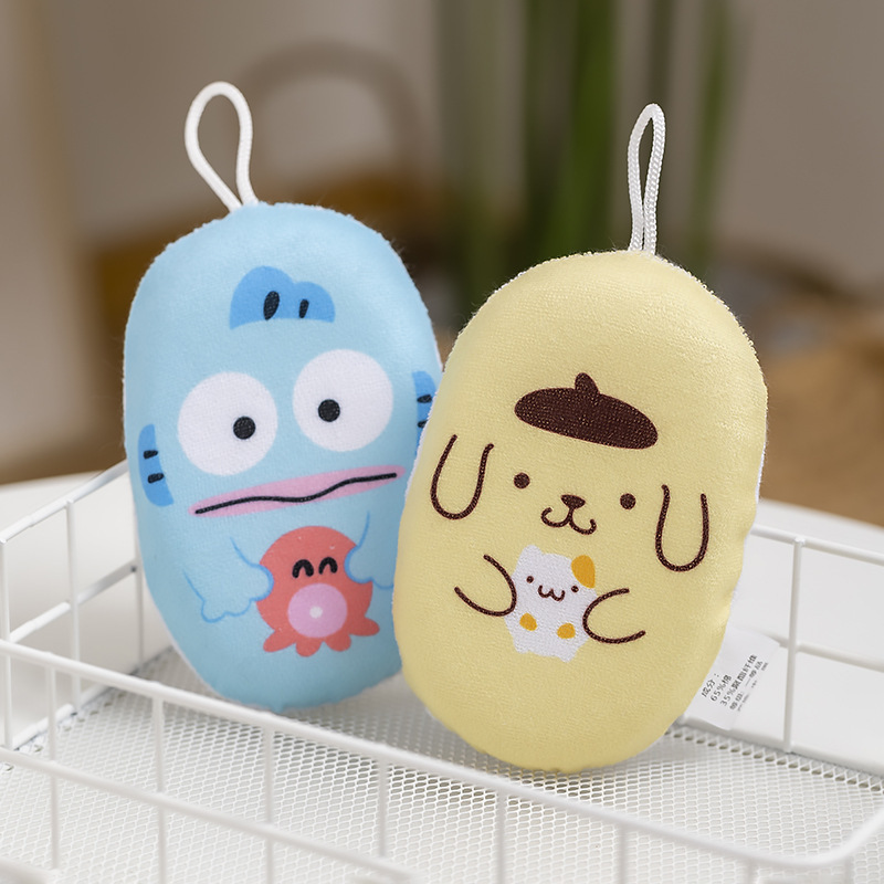 Cartoon Household Bath Sponge Cute Bath Loofah Girl's Heart Soft Mesh Sponge Bath Sponge Bath Bomb Foaming Net