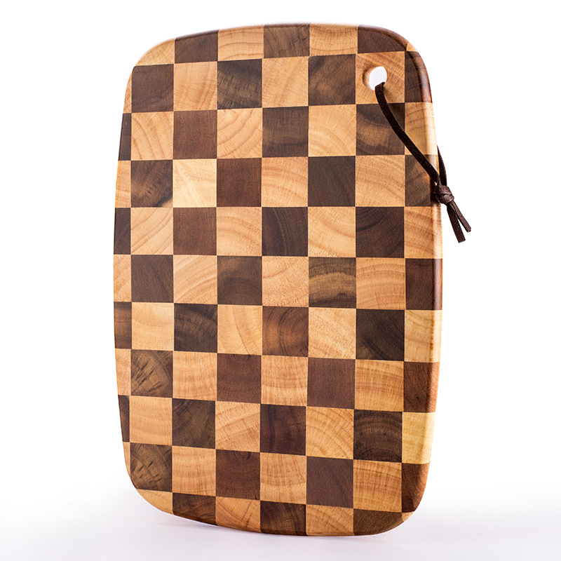 Acacia Mangium Chopping Board Cutting Board Solid Wood Chessboard Grid Cutting Board Kitchen Chopping Board Wooden Kitchenware Wholesale Factory Customization