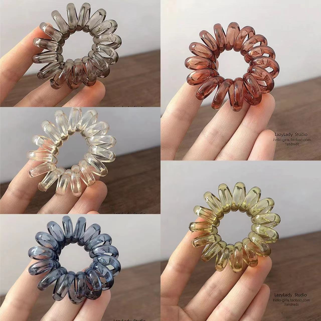 23 Phone Line Hair Ring Collection Hair Band Boxed Color Thick Type Fine Elastic Hair Ring Headdress High Elastic Hair Accessories