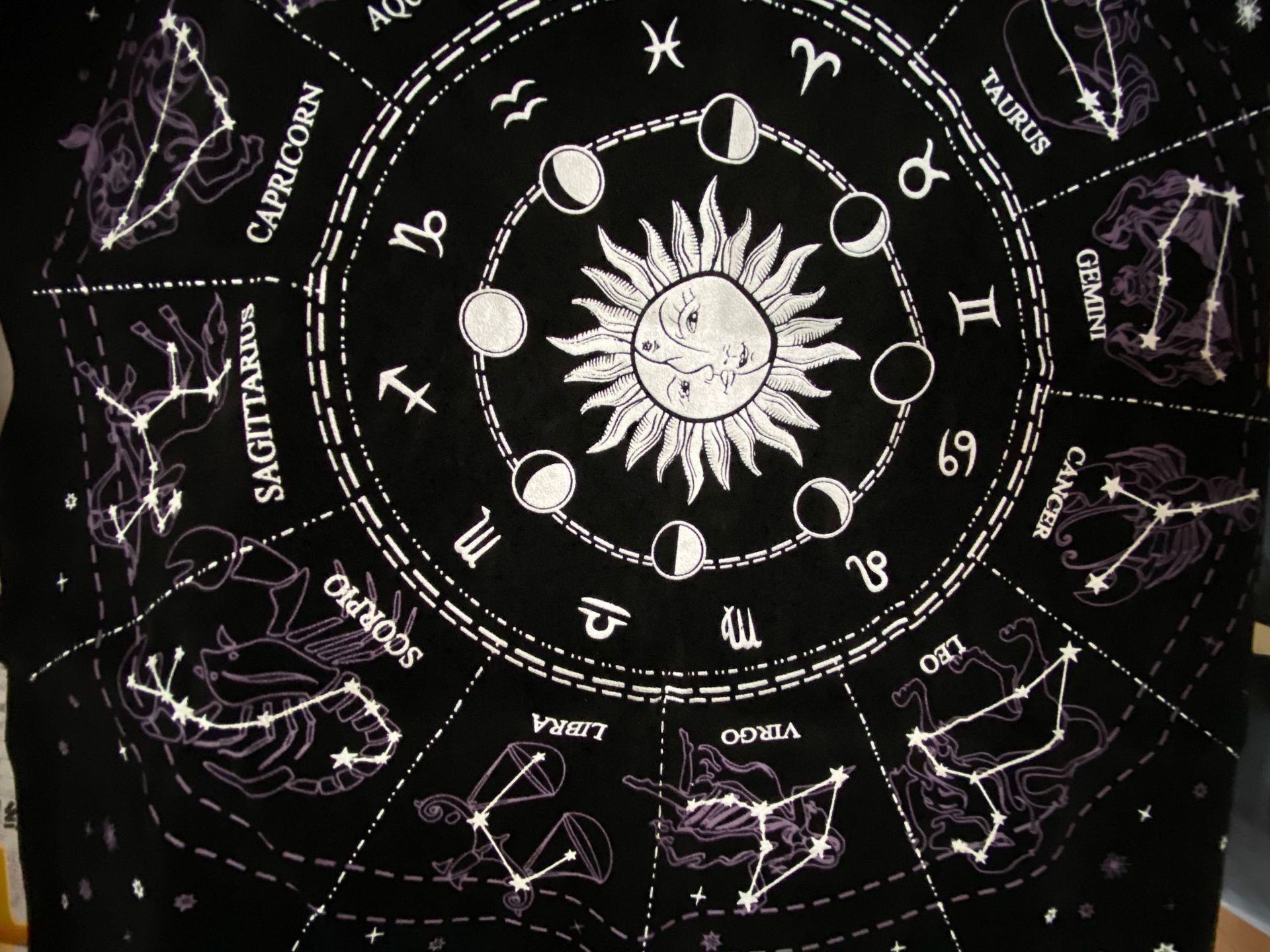 塔罗桌布 星空桌布 十二星座 桌布