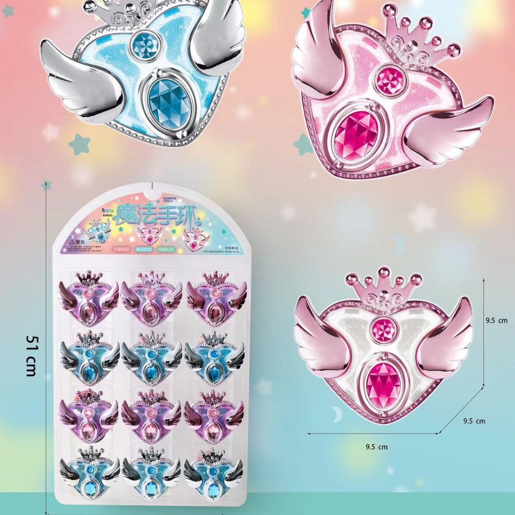 仙女魔法棒手环手镯女孩小魔仙女生儿童发光闪光梦幻七彩礼物玩具