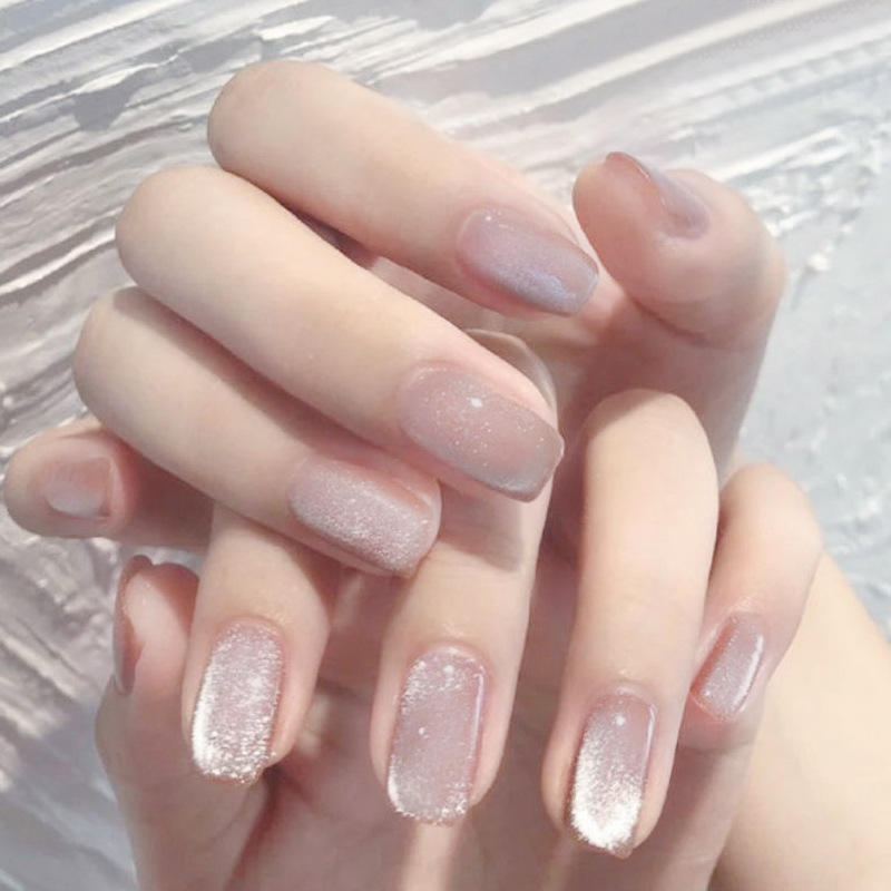 批发2022秋美甲韩标单号透明全贴假指甲片贴可贴可打板新手练习修形