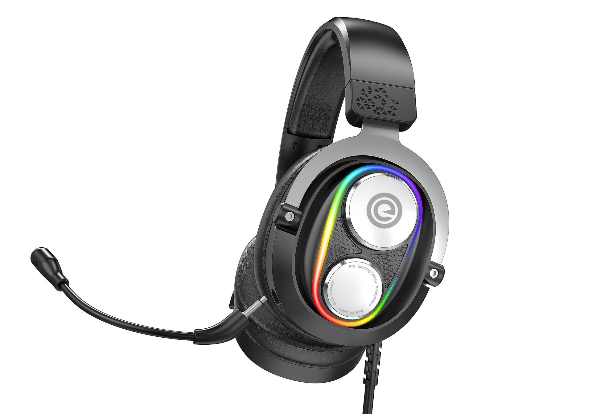 【工厂私模】电脑耳机游戏耳机头戴式手机用带麦克风双喇叭双单元