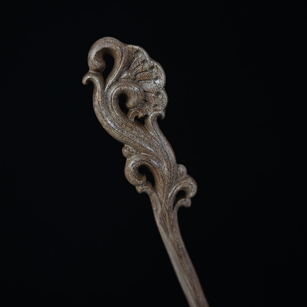 金丝楠木雕发簪 宫廷古典盘发簪子实木雕刻木质工艺品发钗批发