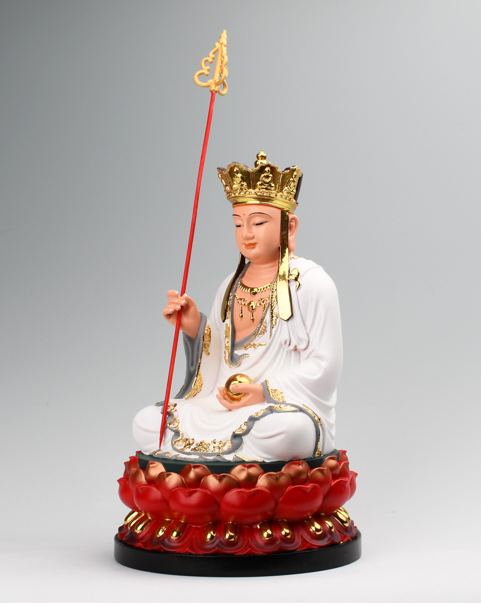 娑婆三圣佛像白衣佛祖观音菩萨地藏王神像释迦牟尼佛像树脂摆件