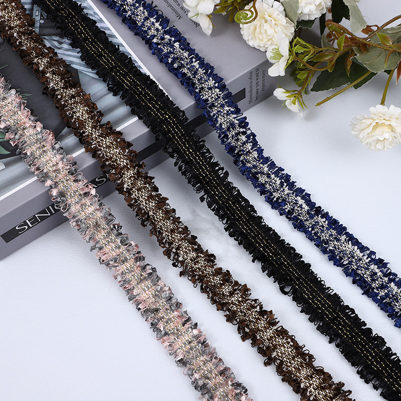 Factory in Stock 2cm Classic Style Ribbon Knitted Belt Lace Decorative Collar Clothing Ornament Clothes Skirt