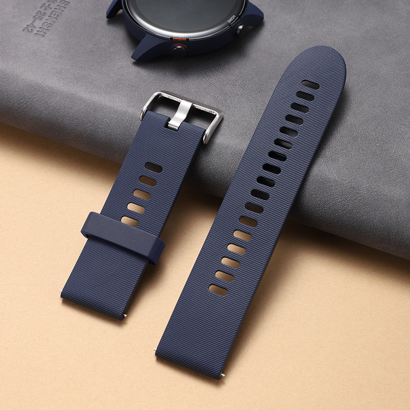 现货适用于小米手表color运动版带纹表带通用快拆22mm硅胶tpu表带