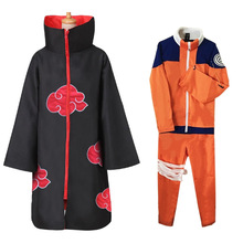 日本经典忍者动漫鸣人衣服晓披风面具角色扮演表演服cosplay套装