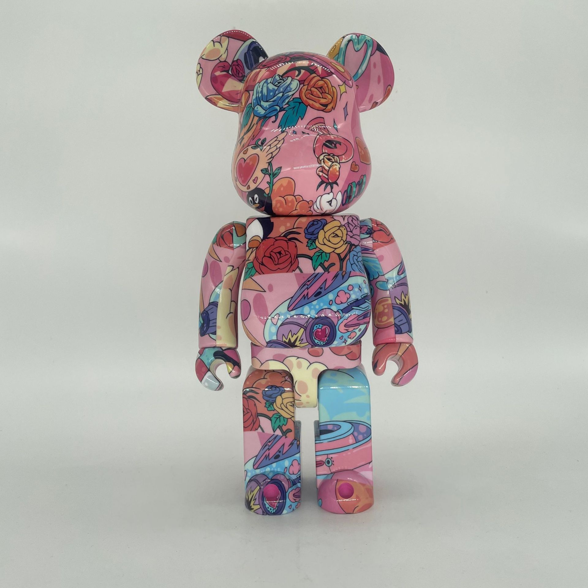 bearbrick 400% qq情人节 暴力熊 亚克力盒摆件潮流玩具公仔现货
