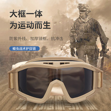 沙漠蝗虫CS战术护目镜户外越野骑行装备军迷抗冲击防雾眼镜套装