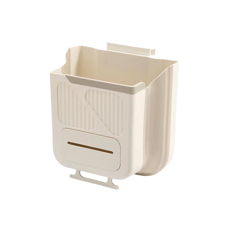 Wholesale Plastic Wall-Mounted Foldable Kitchen Trash Can Multi-Functional Household Large Kitchen Waste Cabinet Door Storage Bucket