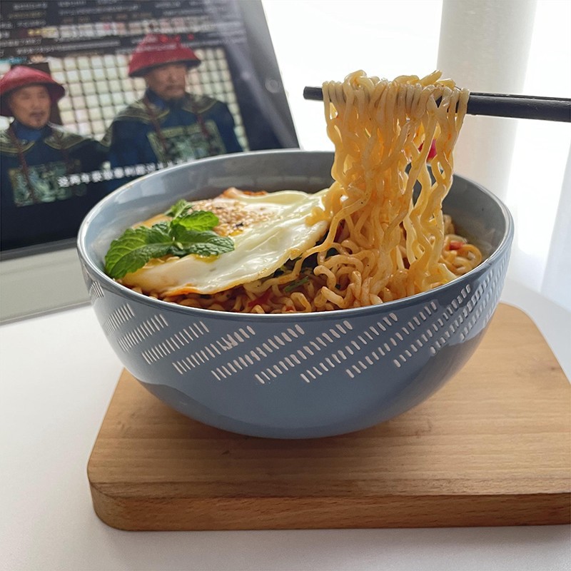 【高颜值泡面大碗】干饭人chao爱陶瓷饭碗面碗粥碗汤碗早餐碗批发