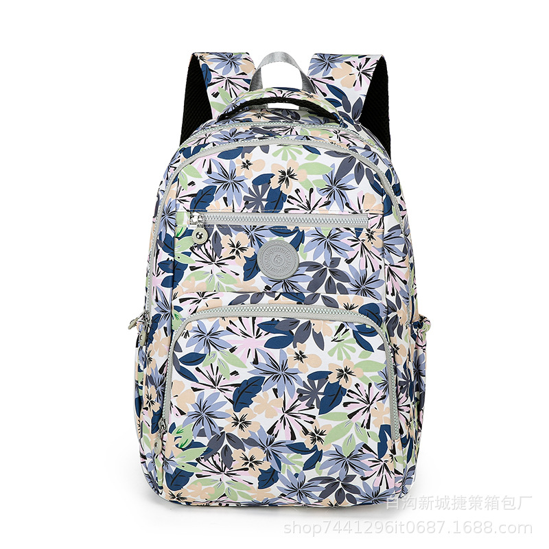 New Waterproof Nylon Backpack Unisex Large-Capacity Backpack Versatile Design Color Bag