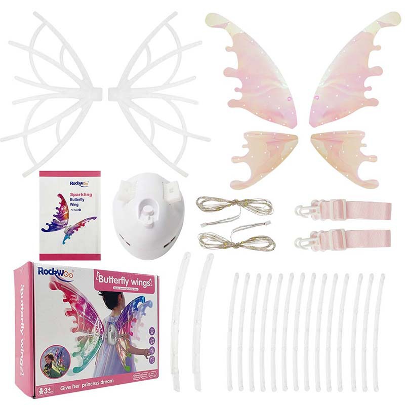 Cross-Border New Arrival Electric Butterfly Glowing Wings FARCENT Angel Wings Children Outdoor Toys Can Back Wholesale
