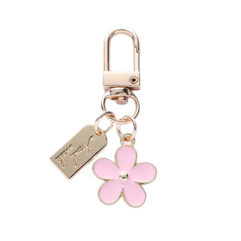 Korean Ins Metal Little Daisy Keychain Niche Flower Airpods Bluetooth Headset Protective Case Accessories Pendant