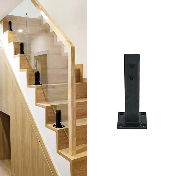 现货不锈钢玻璃夹脚免打孔泳池夹固定夹楼梯阳台栏杆扶手玻璃底座