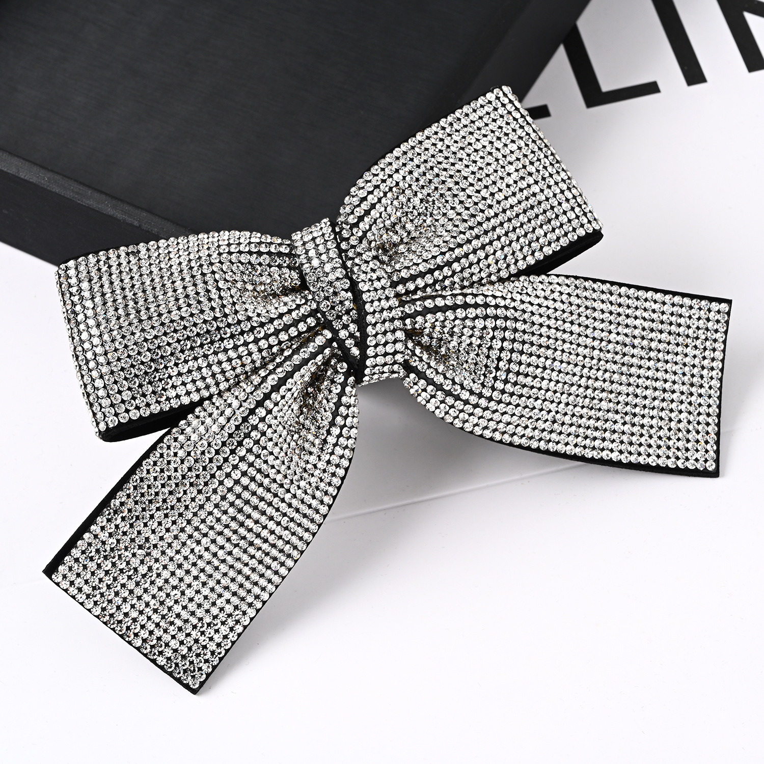 Korean Style New Spring Clip Handmade Rhinestone Hairpin Women's Back Head Three-Dimensional Bow Hair Accessories Women Wholesale