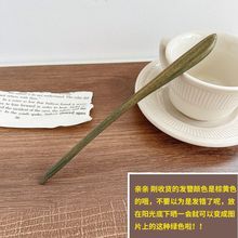 绿檀发簪简约国风檀木香簪子简约日常盘发中式发饰直弯形木钗子