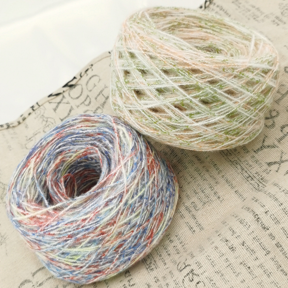 厂家直销纺织针织夹花纱粗针毛线樱花绒秋冬外套特种纱花式纱新品