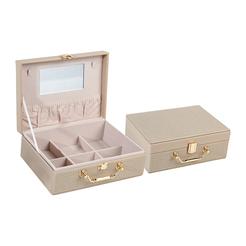 Large Capacity Multi-Layer Jewelry Box Earrings Earrings Jewelry Box PU Leather Girl Ring Necklace Jewelry Storage Box