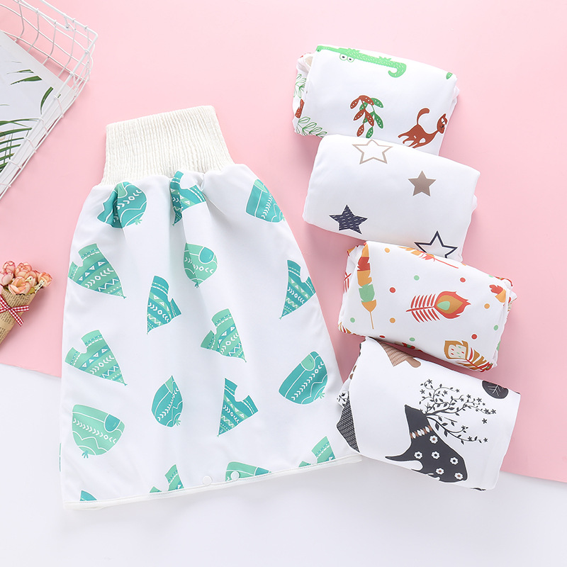 baby diaper skirt safe soft baby printed children‘s learning pants infant training pants cloth diaper