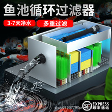 鱼池过滤器水循环系统养鱼循环水系统大型水池净水设备过滤装置箱