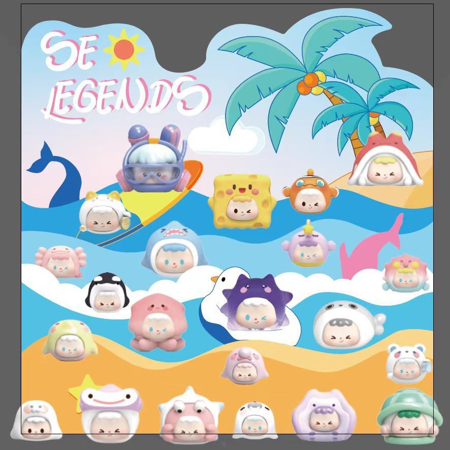 新品zozo左左2代海洋奇遇系列萌粒盲盒盲袋装饰潮玩礼物手办批发