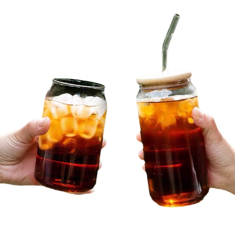 Cola Glass Transparent Cans Drink Beverage Cup