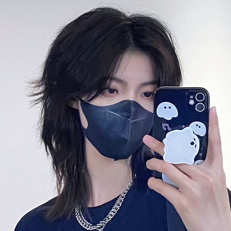 帅气男短发鲻鱼头时尚潮流蓬松网红狼尾头日系男女通用造型-阿里巴巴