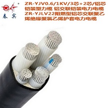 ZR-YJV0.6/1KV/3芯+2芯/铝芯铠装塑力缆阻燃铝交联铠装电力电缆