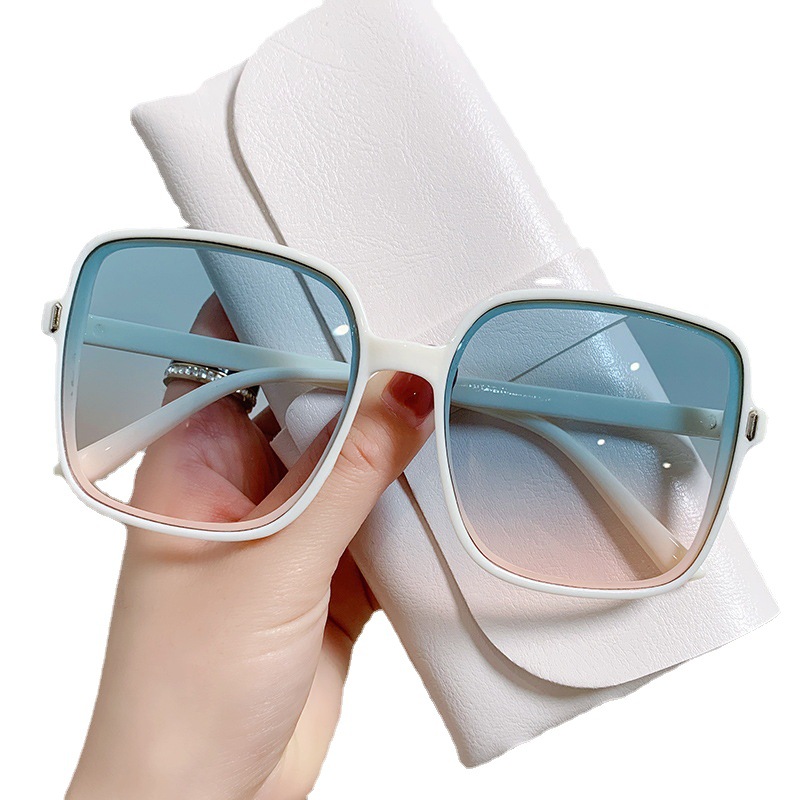 Mi Nail Square Sunglasses Gradient Color 2023 New Sunglasses Women's Trend Uv Protection Vintage Sunglasses