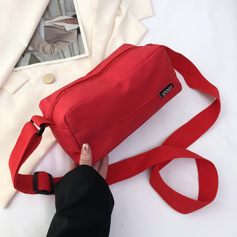 2023 Spring/Summer New Fashion Lightweight Bags Canvas Large Capacity Sports and Leisure Shoulder Crossbody Small Square Bag