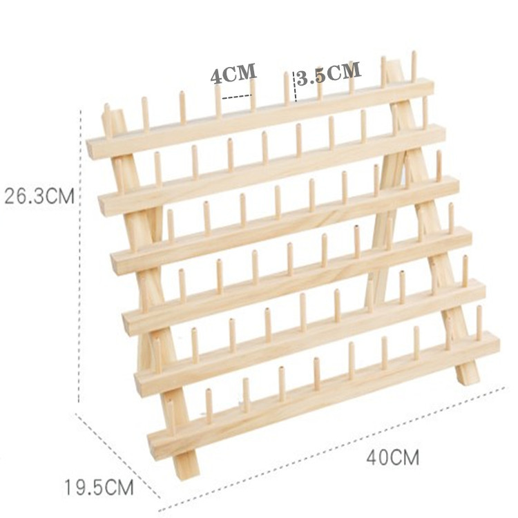 Cross-Border Supply 120 Axis Wooden Wire Frame Solid Wood Spool Frame Sewing Thread Bobbin Core Storage Folding Racks
