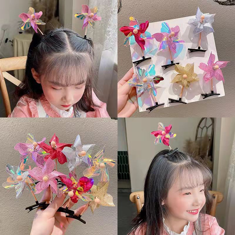 Children's New Little Windmill Barrettes Selling Cutie Cute Colorful Internet Popular Hairpin Stall Small Toy Tourist Attraction Headdress