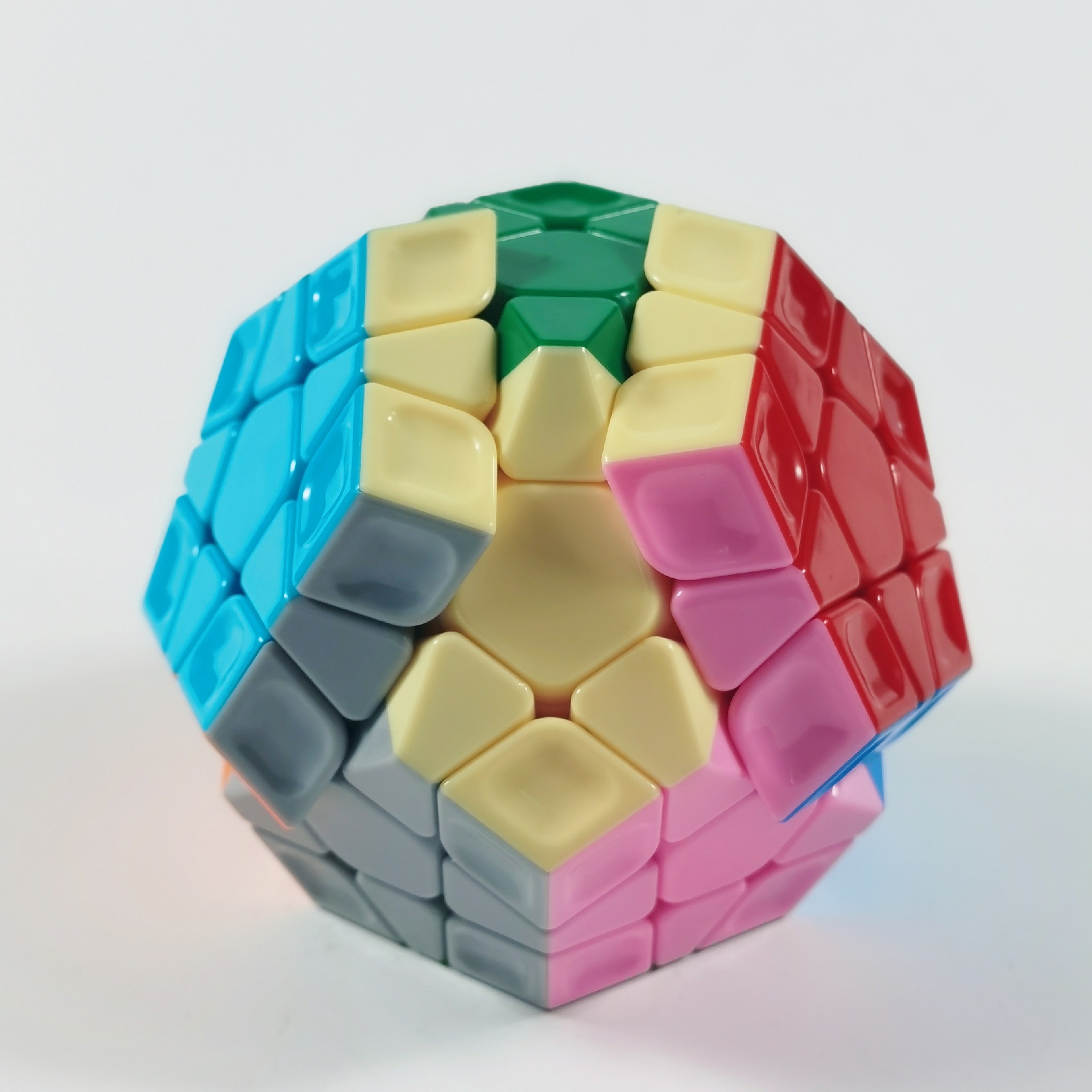 [木瓜旋风小子彩虹五魔方] 神州异形3阶十二面体五魔方 玩具