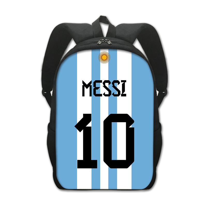 New Football World Cup Peripheral Student Schoolbag Massey Schoolbag Large Capacity Polyester Burden Alleviation Backpack Computer Bag