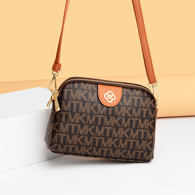 雅格莱诗新款小包双层女包手机包单肩斜跨小包圆饼包2945