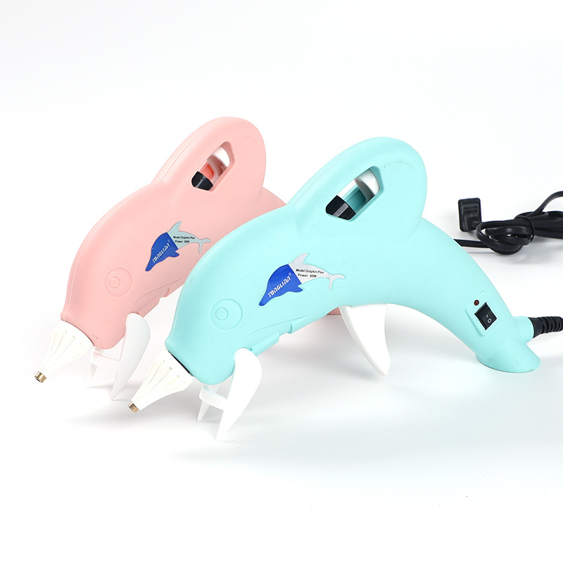 Animal Series 20W Industrial Hot Melt Glue Gun Diy Electric Heating Glue Stick Little Dolphin Glue Gun Household Handmade Small Glue Gun