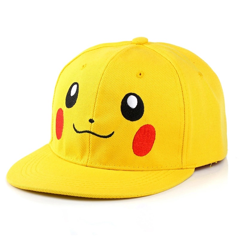 New Fashion Pikachu Hat Pokemon Go Pokemon Parent-Child Flat Brim Hat Hip Hop Hat Baseball Cap