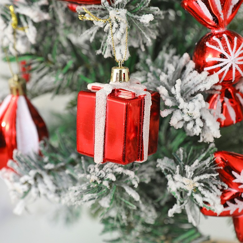 亚马逊 圣诞树装饰挂件 珠光异型彩球圣诞节挂饰圣诞球异型圣诞球